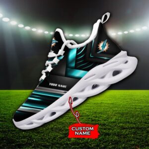 Custom Name Miami Dolphins Personalized Max Soul Shoes 86