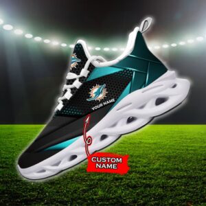 Custom Name Miami Dolphins Personalized Max Soul Shoes 87