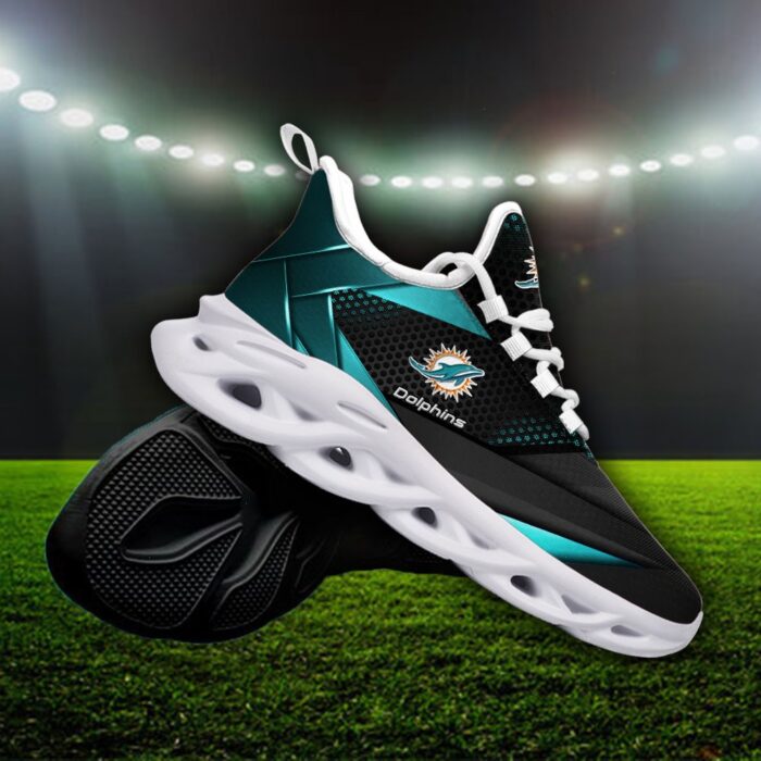 Custom Name Miami Dolphins Personalized Max Soul Shoes 87
