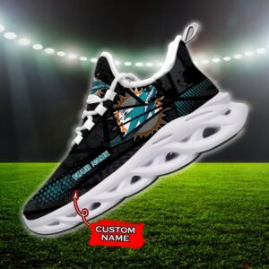 Custom Name Miami Dolphins Personalized Max Soul Shoes 92