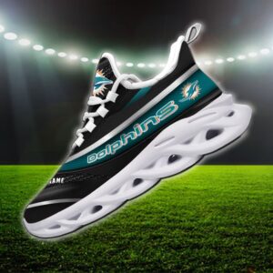 Custom Name Miami Dolphins Personalized Max Soul Shoes 94