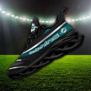 Custom Name Miami Dolphins Personalized Max Soul Shoes 94
