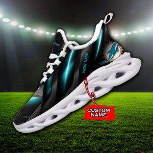 Custom Name Miami Dolphins Personalized Max Soul Shoes Ver 1