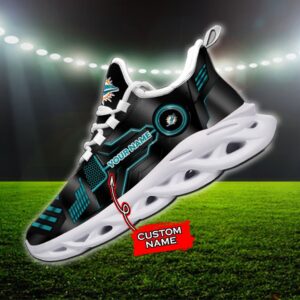 Custom Name Miami Dolphins Personalized Max Soul Shoes for Fan