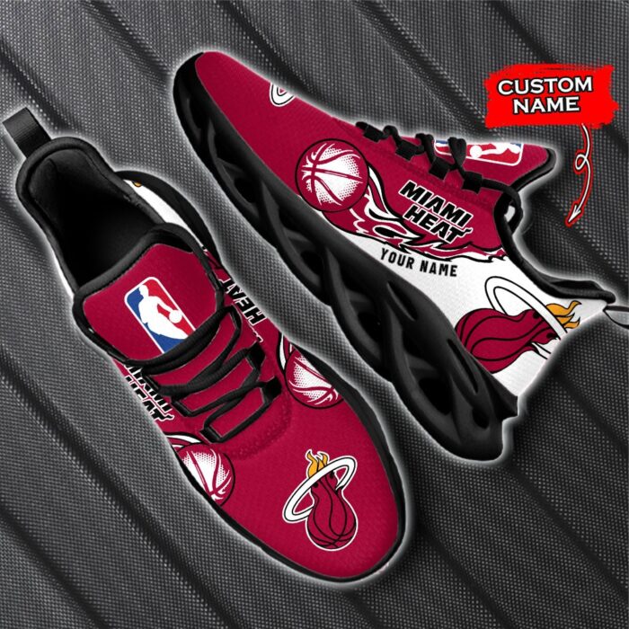 Custom Name Miami Heat Personalized Max Soul Shoes 100 M12