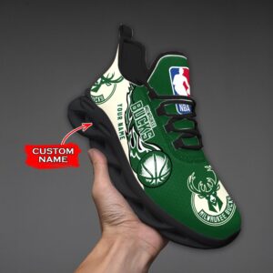 Custom Name Milwaukee Bucks Personalized Max Soul Shoes 100 M12