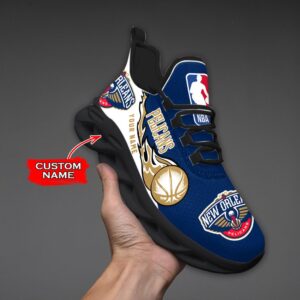 Custom Name New Orleans Pelicans Personalized Max Soul Shoes 100 M12
