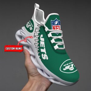 Custom Name New York Jets Max Soul Shoes