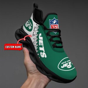 Custom Name New York Jets Max Soul Shoes