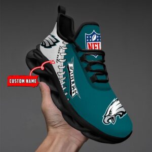Custom Name Philadelphia Eagles Max Soul Shoes for Fan
