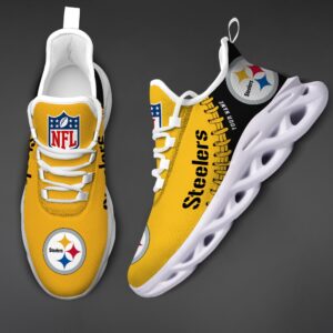 Custom Name Pittsburgh Steelers Max Soul Shoes