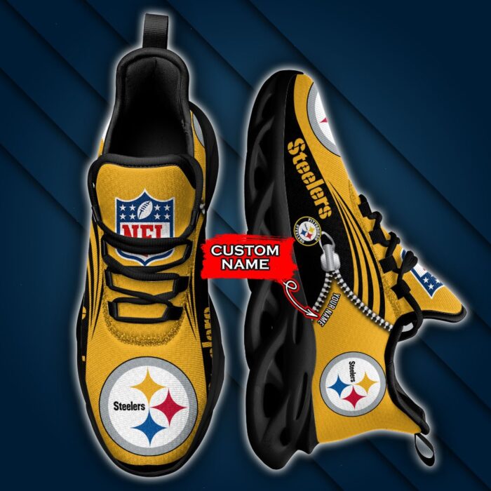 Custom Name Pittsburgh Steelers Personalized Max Soul Shoes 75