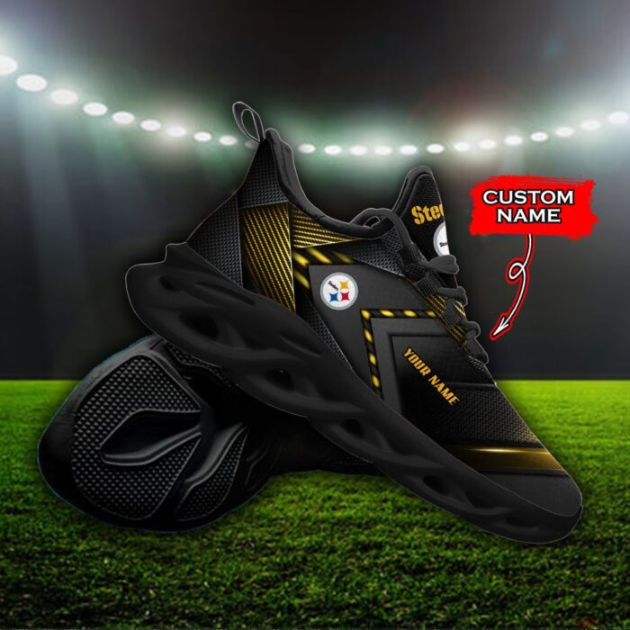 Custom Name Pittsburgh Steelers Personalized Max Soul Shoes Ver 3