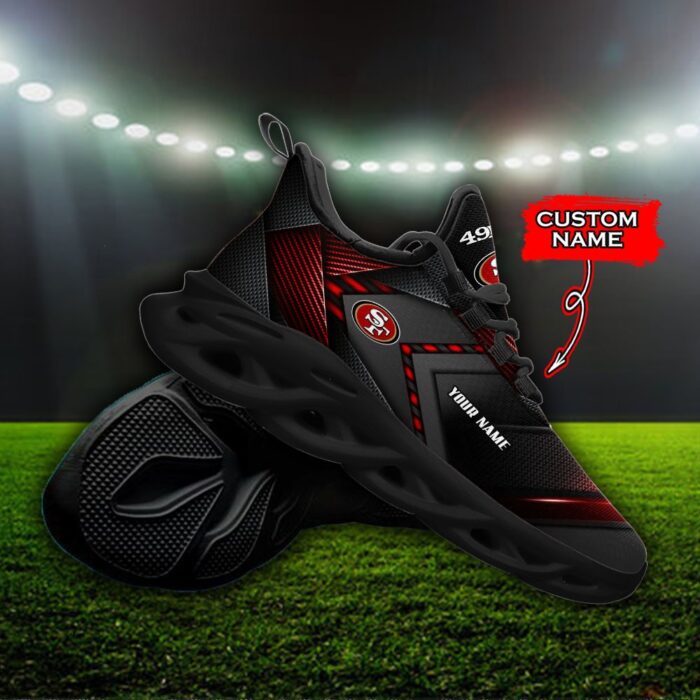 Custom Name San Francisco 49ers Personalized Max Soul Shoes Fan Gift