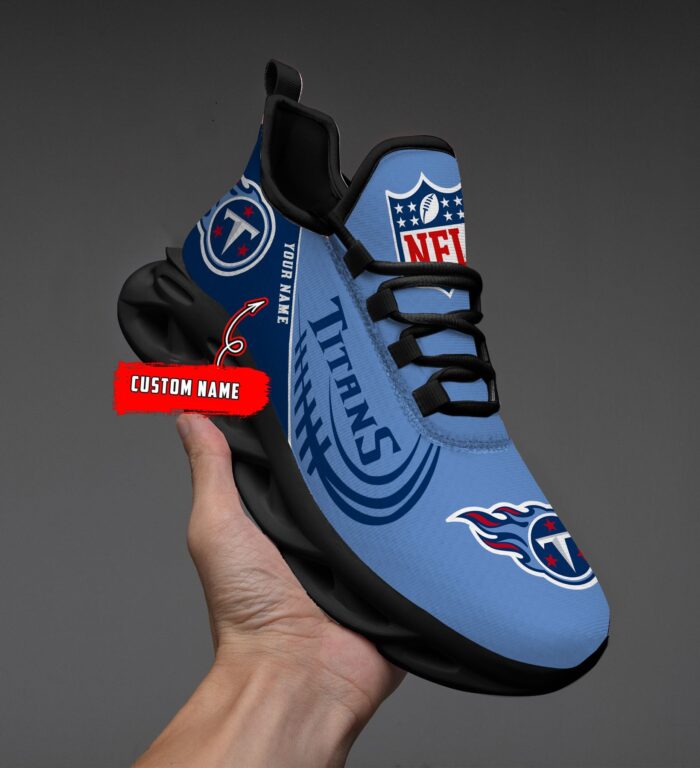 Custom Name Tennessee Titans Personalized Max Soul Shoes for Fan