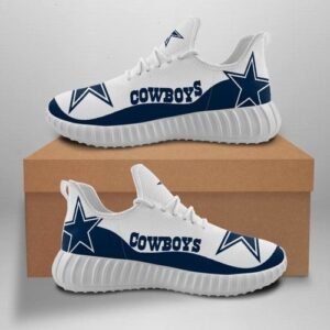 Custom Sneakers Mens Womens Printed Design Dallas Cowboys Yeezy Style Sneakers Athletic Running Casual ShoesAll Day ShoesFootball Fans