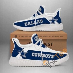 Dallas Cowboys Football Team Custom Shoes Personalized Name Yeezy Sneakers
