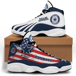 Dallas Cowboys J13 Shoes Custom Sneakers US Flag