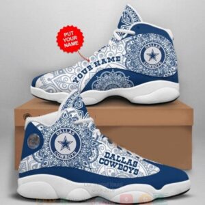 Dallas Cowboys Nfl Mandala Football Team Custom Name Air Jordan 13 Shoes