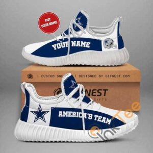 Dallas Cowboys Personalized Custom Shoes Personalized Name Yeezy Sneakers