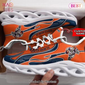 Denver Broncos Nfl Personalized Orange Mix Blue Max Soul Shoes