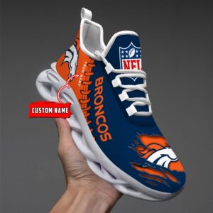 Denver Broncos Personalized NFL Max Soul Shoes for NFL Fan
