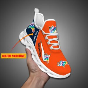 Denver Broncos Personalized Pride Month Luxury NFL Max Soul Shoes Ver 2