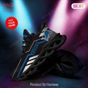 Detroit Lions Custom Personalized NFL Max Soul Shoes