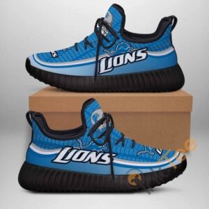 Detroit Lions Custom Shoes Personalized Name Yeezy Sneakers
