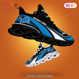 Detroit Lions NFL Black Blue Max Soul Shoes for Fans