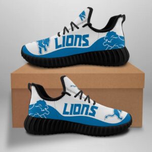 Detroit Lions Sneakers Big Logo Yeezy Shoes Art 530