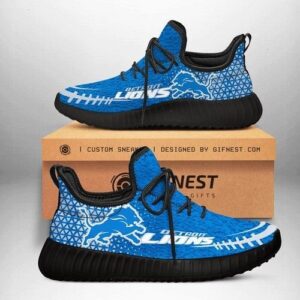 Detroit Lions Team Custom Shoes Yeezy Sneakers Gift For Fan