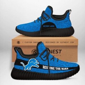 Detroit Lions Team Shoes Customize Yeezy Sneakers Gift For Fan