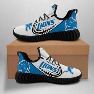 Detroit Lions Unisex Sneakers New Sneakers Custom Shoes Football Detroit Lions Yeezy Boost