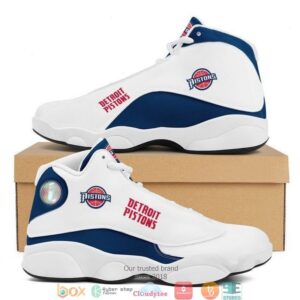 Detroit Pistons Nba Football Team Air Jordan 13 Sneaker Shoes