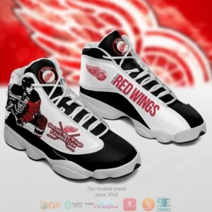 Detroit Red Wings Football Nhl Team Big Logo 36 Gift Air Jordan 13 Sneaker Shoes