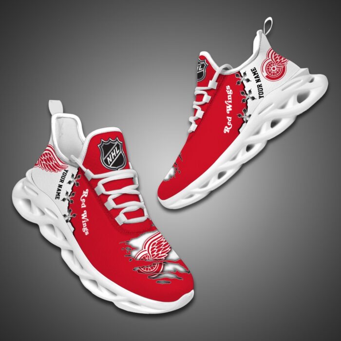 Detroit Red Wings Personalized NHL Max Soul Shoes