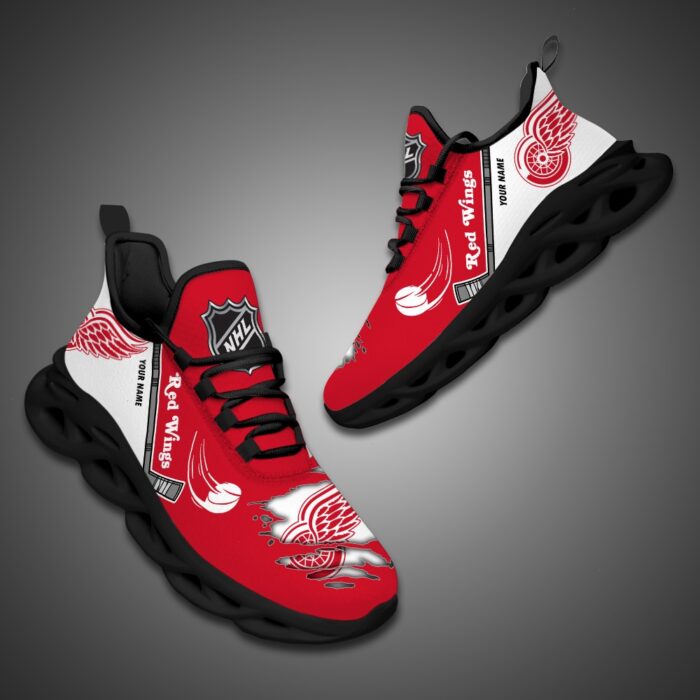 Detroit Red Wings Personalized NHL Max Soul Shoes Ver 2