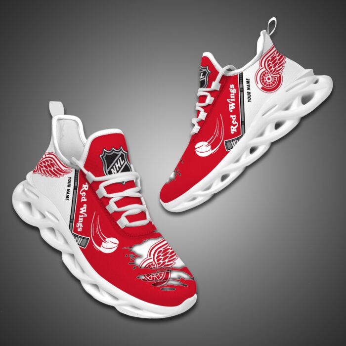 Detroit Red Wings Personalized NHL Max Soul Shoes Ver 2