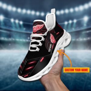 Detroit Red Wings Personalized NHL Sport Black Max Soul Shoes