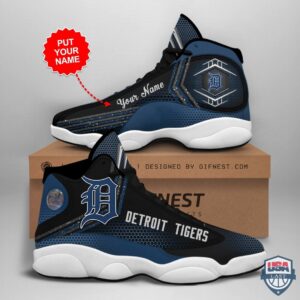 Detroit Tigers Air Jordan 13 Custom Name Personalized Shoes