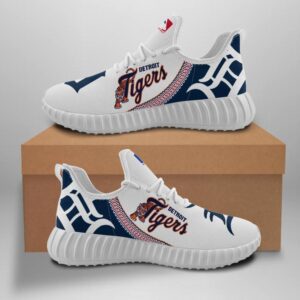 Detroit Tigers Unisex Sneakers New Sneakers Baseball Custom Shoes Detroit Tigers Yeezy Boost