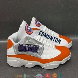 Edmonton Oilers Nhl Football Teams Big Logo 30 Air Jordan 13 Sneaker Shoes