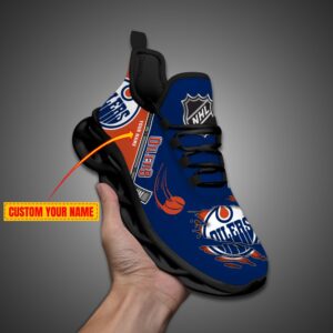 Edmonton Oilers Personalized NHL Max Soul Shoes Ver 2