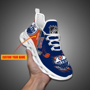 Edmonton Oilers Personalized NHL Max Soul Shoes Ver 2