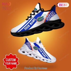 Florida Gators NCAA Personalized White Mix Blue Max Soul Shoes