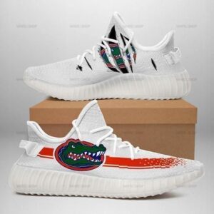 Florida Gators Ripped White Red Running Shoes Yeezy Custom Shoes