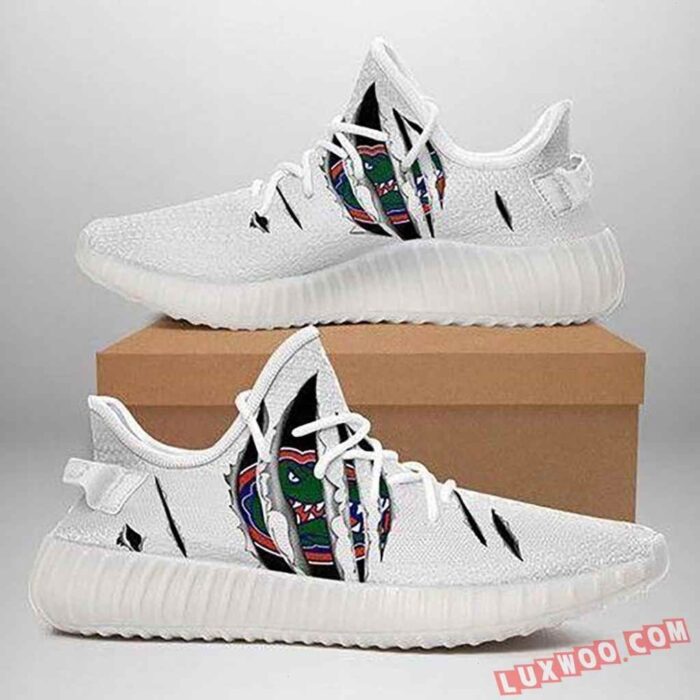 Florida Gators Ripped White Running Yeezy Sneaker Shoes Sport Sneakers
