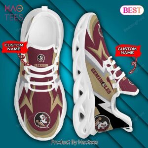 Florida State Seminoles NCAA Personalized Red Mix Gold Max Soul Shoes