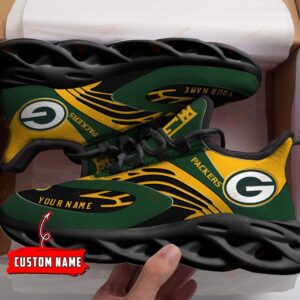 Green Bay Packers Black Max Soul Shoes Fan Gift